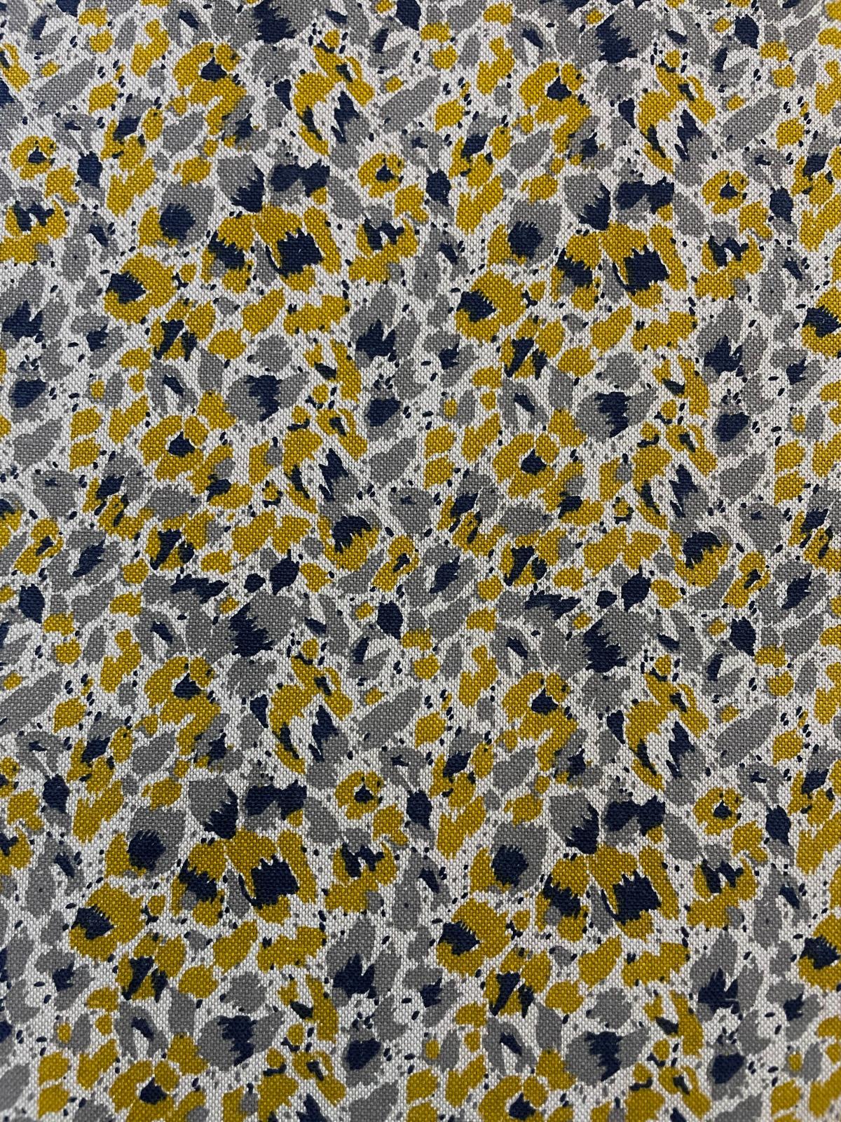 Deko Stoff abstrakt senf-gelb